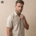 پیراهن آستین کوتاه لینن بامبو Stin Man کد ۳۴۰۳ - تصویر 7