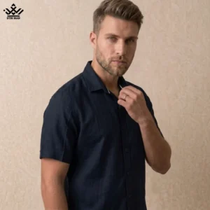 پیراهن آستین کوتاه لینن بامبو Stin Man کد ۳۴۰۳