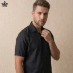 پیراهن آستین کوتاه لینن بامبو Stin Man کد ۳۴۰۳ - تصویر 4