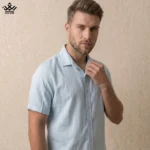 پیراهن آستین کوتاه لینن بامبو Stin Man کد ۳۴۰۳ - تصویر 5